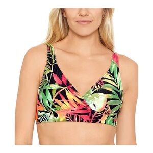 Lauren Ralph Lauren Midnight Tropical Surplice Bikini
Top NWT